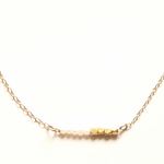 淡水パールとメタルビース half × half ネックレス