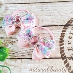 大人気‼️🆕キッズ用✨上品♡花柄リボンのヘアゴム
