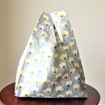 koyori-miさまオーダー品レジ袋型エコバッ◎flower◎ランチバッグ◎コンビニ袋◎マチたっぷり15㎝◎