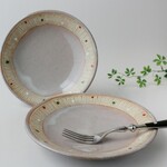 【処分品】大皿20㎝（ペールピンク）3101-1706Ｐ