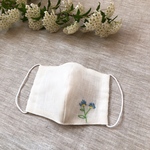 【再販】送料無料☆大人用 刺繍 リネンマスク