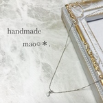 いいね31♡ホワイトオパール 華奢ネックレス　ハンドメイド　