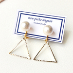 再販《cottonpearl&Triangle》イヤリング