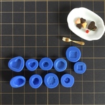 ミニチュアスイーツ＊チョコレート系ハート、ラングドシャ、薔薇など＊シリコンモールド