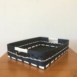 A4書類ケース（黒×白）■クラフトバンド
