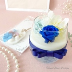 はじめてでも簡単♡6月の誕生石💠愛を伝える石ムーンストーン付き♡薔薇のアロマワックスカップ♡作成キット♡プリザーブドフラワー