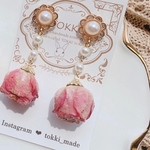pink🌹ロングイヤリング