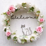 のんびり猫のWelcomeしっぽリース