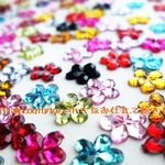 【増量】 キラキラ　アクリル花　７mm ２００個セット