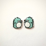がおー！火をふくかいじゅうさん1 小ぶりピアス　イヤリング　プラ板アクセサリー