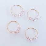 ♡#39(2pcs)ピンク＊クリアなラウンドパーツ＊