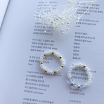 🤍ビーズリングwhite