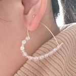 ハートフープピアス