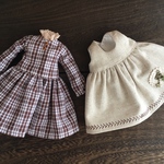 blythe　茶チェックエプロンセット　2-30　＃ブライス　