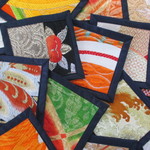 刺繍帯の防水コースター４枚　送料無料