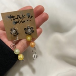 《値下げ中！》カラフルとシルバーフラワーピアス