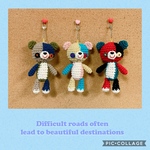 受注再販✨あみぐるみ🧶ボタンお目々の変わりクマちゃん🧸