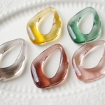 New！10個★ぷっくり　しずくアクリルチャーム　金具付き