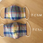 涼しい✴︎マドラスチェック子供立体マスク