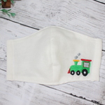 電車ワンポイント刺繡入り立体マスク