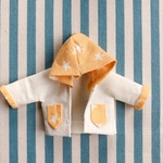 星柄イエロー💛×白の羽織パーカーオビツ11ねんどろいど どーる兼用