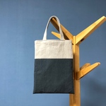 バイカラーこでかけbag(グレー×ブルーグレー)