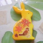 ◇310　レモネード🍁紅葉　うさぎとすずめのブローチ🐇