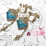 【アクアマリン】花と宝石 ピアス/イヤリング*