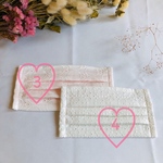 ♡大人サイズプリーツマスク♡抗菌マスク！ノーズワイヤー入り！刺繍♡3