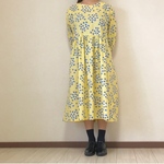 再＊nina 北欧風 きいろい かわいい ワンピース