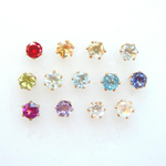*14kgf * 3colors *天然石の シンプル スタッドピアス * 片耳 *