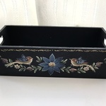 小鳥の小物入れ★トールペイント★黒