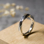 鏡面 シルバーツイストリング 2.5mm幅 ミラー シルバー950｜SILVER RING 指輪 シンプル アクセサリー｜255