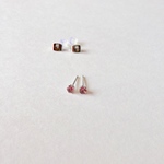 3mm 宝石質ピンクトルマリンピアス（アレルギー対応）サージカルステンレス