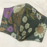 レトロフラワー柄立体型マスクカバー