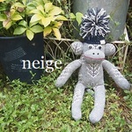 neigeソックモンキー 　秋色ネップのかわいこ君グレー