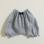 水玉ダブルガーゼのかぼちゃパンツ シルバーグレー