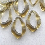 6pcs [クリアグリーン] 変形 ドロップ アクリル フープ a317