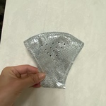 夏用　薄い豚革のマスクカバー　ワニ革模様