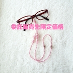 ピンク  優しい👓メガネひも     【カラー風水説明付き】 【メドゥプ 紐】【飾り結び】 【金属アレルギー対応】 【メガネチェーン】 【着物にも】 【韓国手芸】