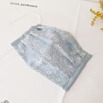ミナペルホネン プリーツマスク ノーズワイヤー入   sometimes lucky *light blue*