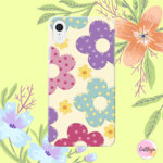 【ハードケース】かわいらしいガーリーな花柄デザインのスマホケース　デザインNo.0004