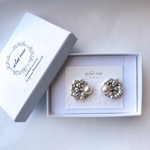 あこや真珠＆スワロ 《mariage plus》イヤリング　ピアス   