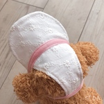 犬の帽子　サンバイザー　キャップ　コットンレース　超小型犬用　ハンドメイド