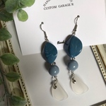 大ぶりブルーピアス