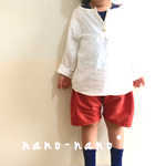 ▼値下げ▼100～110ｃｍ▼レンガ色サルエル風ハーフパンツ