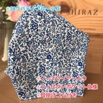 ＊ハンドメイド布マスク✳︎38リバティ ブルー小花✳︎春夏は涼やかに✳︎フィルターポケット付きノーズワイヤー入り