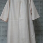 値下げ（2900→1900）衿タック七分袖ワンピース(ピンク)