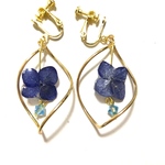 紫陽花のイヤリング ピアス