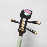 かんざし 「三味線」青漆（せいしつ）１６（芍薬）